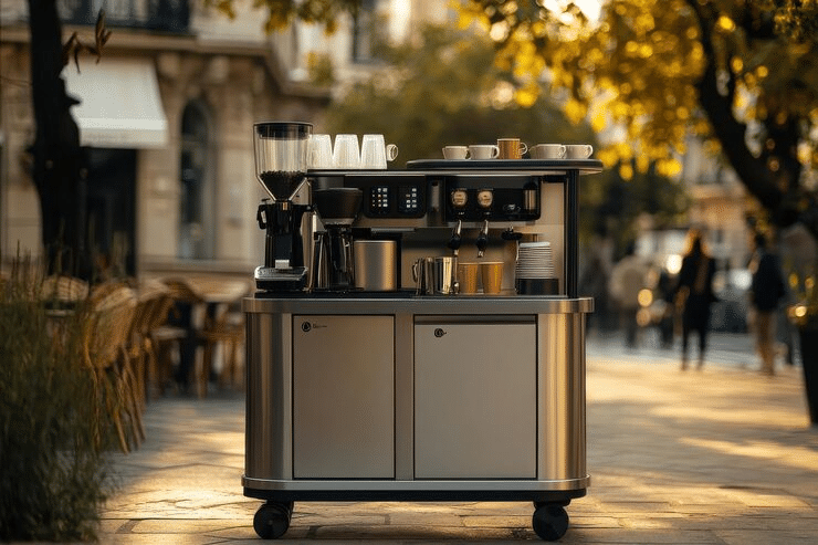 small cafe equipment setup